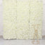 11 Sq ft. Cream UV Protected Hydrangea Flower Wall Mat Backdrop - 4 Artificial Panels - Linen Luxes