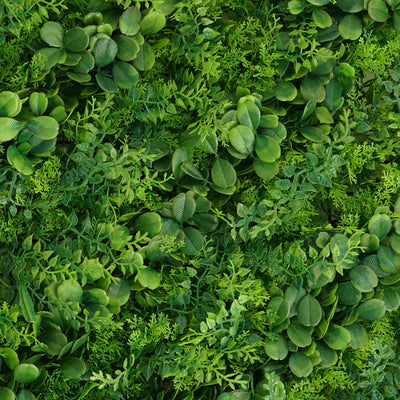 11 Sq ft. Green Boxwood Hedge Locust and Cypress Garden Wall Backdrop Mat - 4 Artificial Panels - Linen Luxes