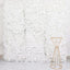 11 Sq ft. White UV Protected Hydrangea Flower Wall Mat Backdrop - 4 Artificial Panels - Linen Luxes