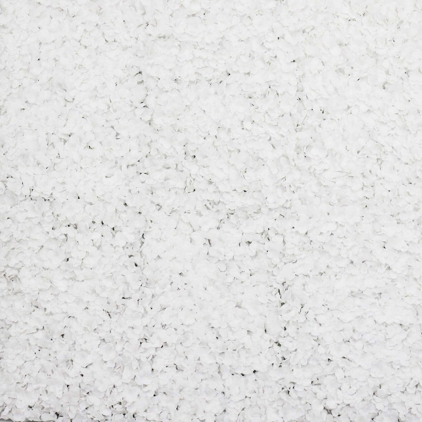 11 Sq ft. White UV Protected Hydrangea Flower Wall Mat Backdrop - 4 Artificial Panels - Linen Luxes