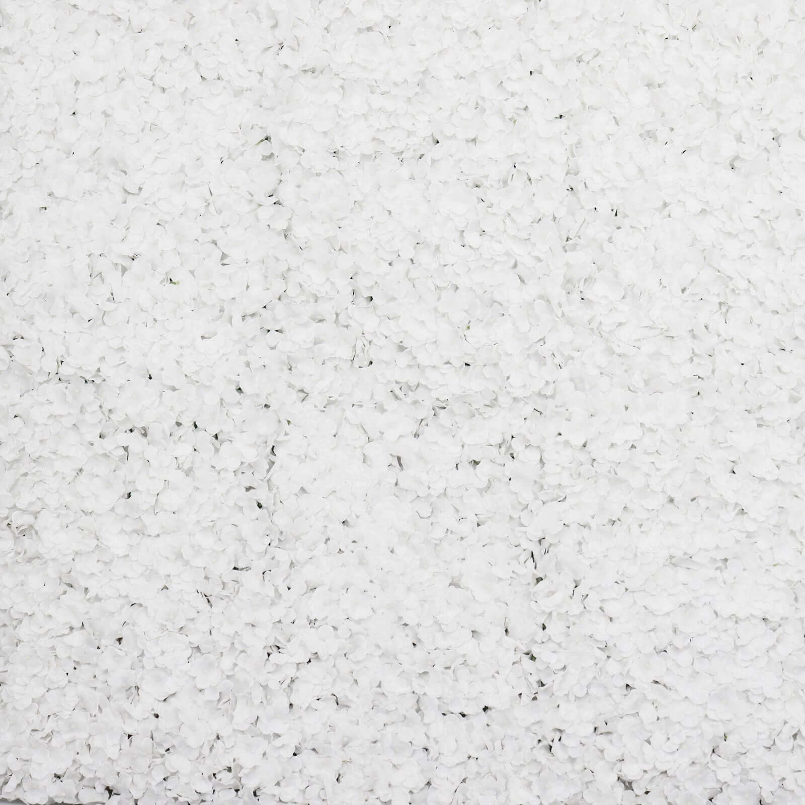 11 Sq ft. White UV Protected Hydrangea Flower Wall Mat Backdrop - 4 Artificial Panels - Linen Luxes