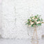 11 Sq ft. White UV Protected Hydrangea Flower Wall Mat Backdrop - 4 Artificial Panels - Linen Luxes