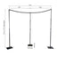 11ftx13ft Triple Base DIY Heavy Duty Curved Photography Backdrop Stand - Linen Luxes