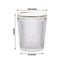 6-Pack Tumbler Glasses Clear Hobnail Design with Gold Rim - Embossed Diamond Pattern Glassware for Drinks & Parties 11oz 4"