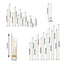 12 - Arm Cluster Taper Candle Holder Gold with Clear Glass Shades - Grand Candle Arrangement for Events 57" - Linen Luxes
