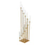 12 - Arm Cluster Taper Candle Holder Gold with Clear Glass Shades - Grand Candle Arrangement for Events 57" - Linen Luxes