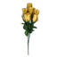 12 Bushes Gold Artificial Premium Silk Flower Rose Bud Bouquets - Linen Luxes