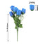 12 Bushes Royal Blue Artificial Premium Silk Flower Rose Bud Bouquets - Linen Luxes
