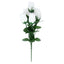 12 Bushes White Artificial Premium Silk Flower Rose Bud Bouquets - Linen Luxes