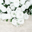 12 Bushes White Artificial Premium Silk Flower Rose Bud Bouquets - Linen Luxes