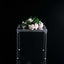 12" Clear Mirrored Acrylic Display Box, Transparent Pedestal Riser with Interchangeable Lid and Base - Linen Luxes