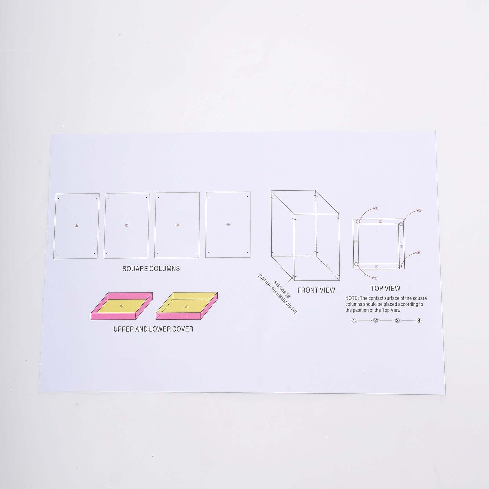 12" Clear Mirrored Acrylic Display Box, Transparent Pedestal Riser with Interchangeable Lid and Base - Linen Luxes