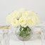 10 Pcs 12" Artificial Silk Roses - Ivory, Single Stem Rose for Flower Bouquet Arrangements