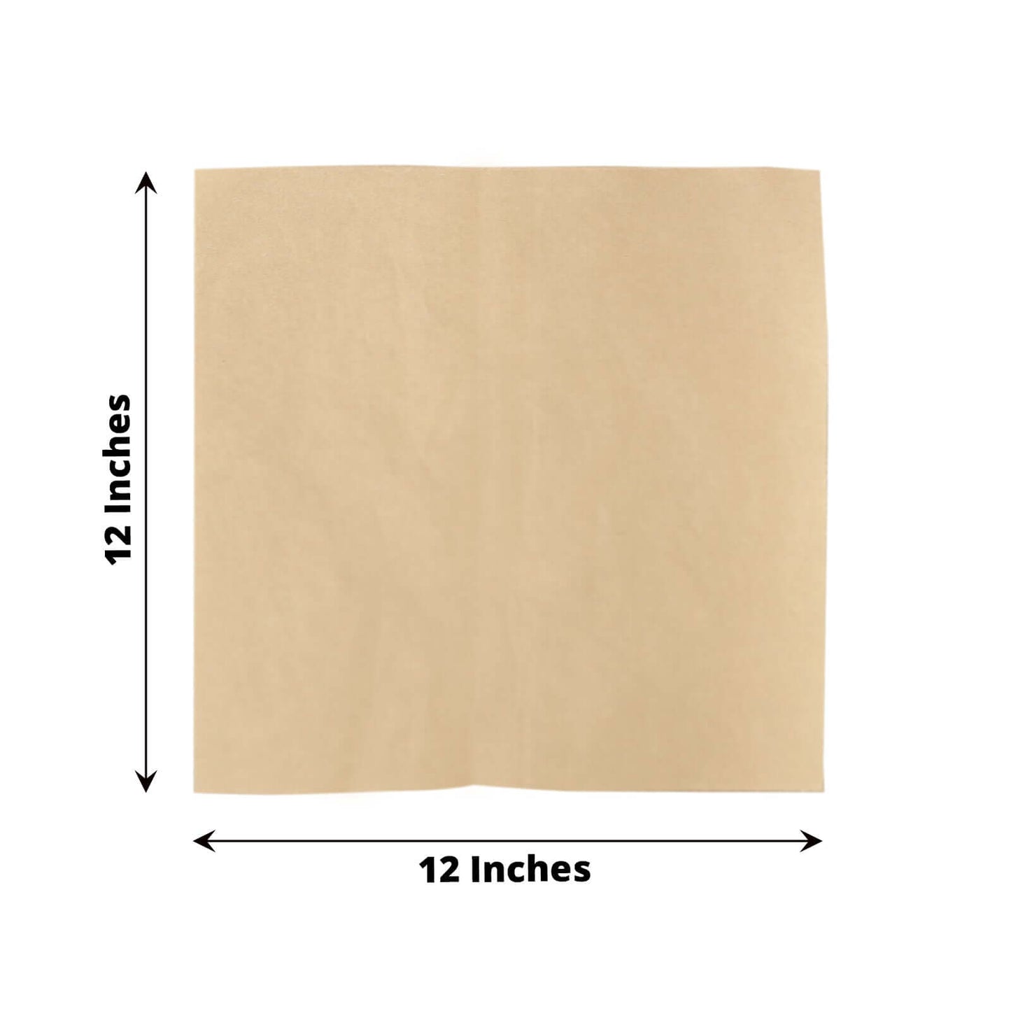 50-Pack Wax Paper Basket Liners Square Design Natural Brown - Perfect for Sandwiches and Food Wrapping 12" 40GSM