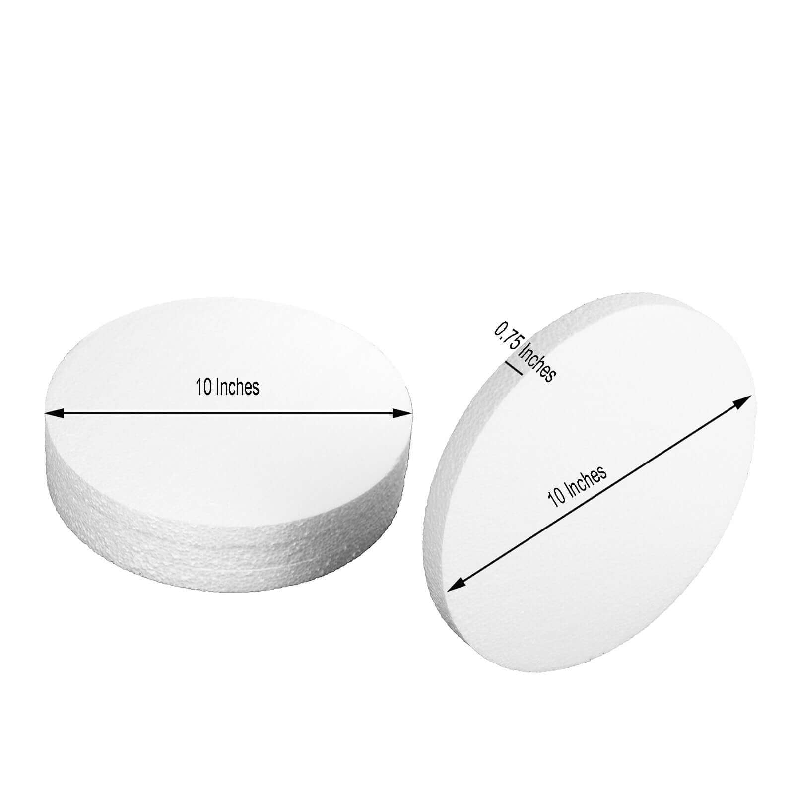 12 Pack 10" White StyroFoam Disc, DIY Polystyrene Foam Craft Supplies - Linen Luxes