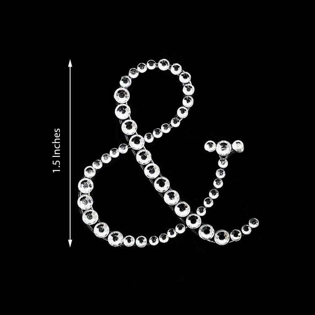 12 Pack | 1.5" Clear Rhinestone Monogram Letter Jewel Sticker Self Adhesive DIY Diamond Decor - and - Linen Luxes