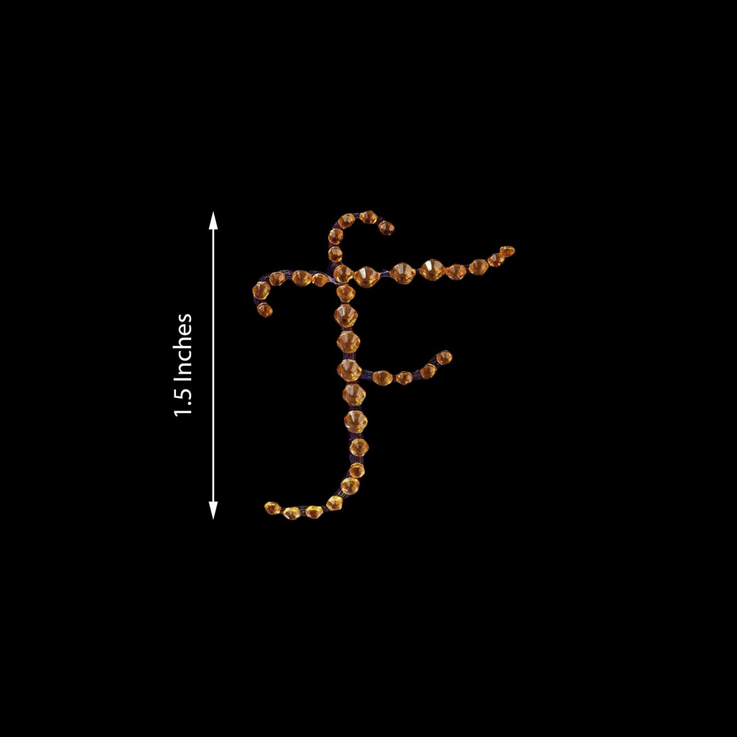 12 Pack 1.5" Gold Rhinestone Monogram Letter Jewel Sticker Self Adhesive DIY Diamond Decor - F - Linen Luxes