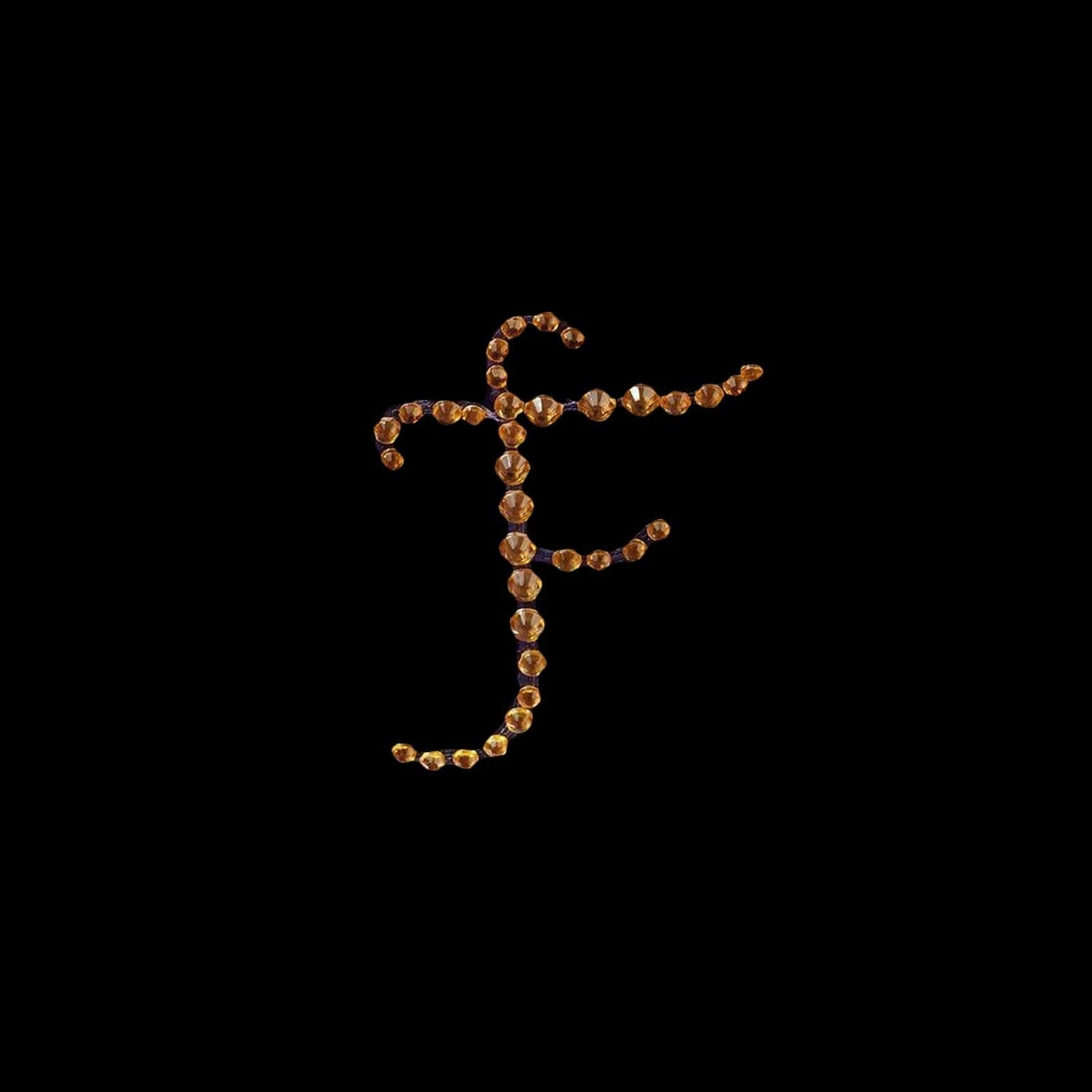 12 Pack 1.5" Gold Rhinestone Monogram Letter Jewel Sticker Self Adhesive DIY Diamond Decor - F - Linen Luxes