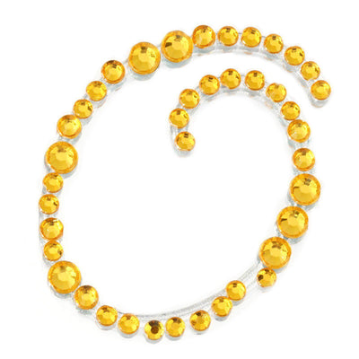 12 Pack 1.5" Gold Rhinestone Monogram Letter Jewel Sticker Self Adhesive DIY Diamond Decor - O - Linen Luxes