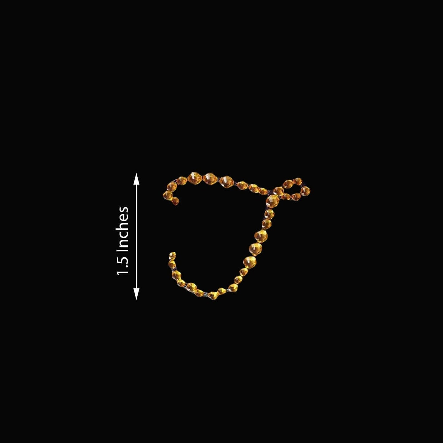 12 Pack 1.5" Gold Rhinestone Monogram Letter Jewel Sticker Self Adhesive DIY Diamond Decor - T - Linen Luxes