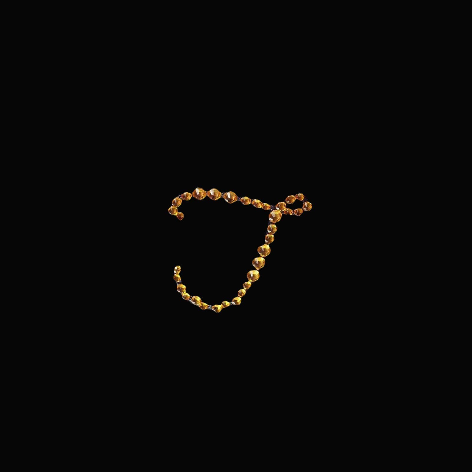 12 Pack 1.5" Gold Rhinestone Monogram Letter Jewel Sticker Self Adhesive DIY Diamond Decor - T - Linen Luxes