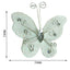 12 Pack 2" White Diamond Studded Wired Organza Butterflies - Linen Luxes