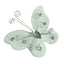 12 Pack 2" White Diamond Studded Wired Organza Butterflies - Linen Luxes