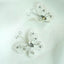 12 Pack 2" White Diamond Studded Wired Organza Butterflies - Linen Luxes