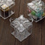 12 Pack 3" Square Clear Bow Top Plastic Party Favor Boxes, Transparent Candy Container Gift Boxes