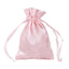 12 Pack 3"x4" Blush Satin Drawstring Wedding Party Favor Bags - Linen Luxes