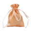 12 Pack 3"x4" Peach Satin Drawstring Pouch Wedding Party Favor Gift Bag - Linen Luxes