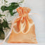 12 Pack 3"x4" Peach Satin Drawstring Pouch Wedding Party Favor Gift Bag - Linen Luxes