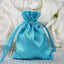 12 Pack 3"x4" Turquoise Satin Drawstring Wedding Party Favor Gift Bags - Linen Luxes