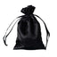 12 Pack 4"x6" Black Satin Wedding Party Favor Bags, Drawstring Pouch Gift Bags - Linen Luxes