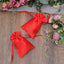 12 Pack 4"x6" Red Satin Drawstring Wedding Party Favor Gift Bags - Linen Luxes