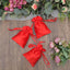 12 Pack 4"x6" Red Satin Drawstring Wedding Party Favor Gift Bags - Linen Luxes