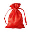 12 Pack 4"x6" Red Satin Drawstring Wedding Party Favor Gift Bags - Linen Luxes