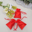 12 Pack 4"x6" Red Satin Drawstring Wedding Party Favor Gift Bags - Linen Luxes