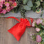 12 Pack 4"x6" Red Satin Drawstring Wedding Party Favor Gift Bags - Linen Luxes