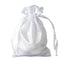12 Pack 4"x6" White Satin Drawstring Wedding Party Favor Gift Bags - Linen Luxes