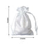 12 Pack 4"x6" White Satin Drawstring Wedding Party Favor Gift Bags - Linen Luxes