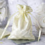 12 Pack 4"x6" Yellow Satin Drawstring Wedding Party Favor Gift Bags - Linen Luxes