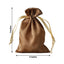 12 Pack 5"x7" Antique Gold Satin Drawstring Wedding Party Favor Gift Bags, Drawstring Pouch Gift Bags - Linen Luxes