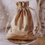 12 Pack 5"x7" Antique Gold Satin Drawstring Wedding Party Favor Gift Bags, Drawstring Pouch Gift Bags - Linen Luxes