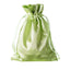 12 Pack 5"x7" Apple Green Satin Drawstring Wedding Party Favor Gift Bags, Drawstring Pouch Gift Bags - Linen Luxes