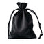 12 Pack 5"x7" Black Satin Drawstring Wedding Party Favor Gift Bags - Linen Luxes