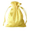 12 Pack 5"x7" Gold Satin Drawstring Wedding Party Favor Gift Bags - Linen Luxes