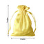 12 Pack 5"x7" Gold Satin Drawstring Wedding Party Favor Gift Bags - Linen Luxes