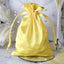 12 Pack 5"x7" Gold Satin Drawstring Wedding Party Favor Gift Bags - Linen Luxes