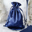 12 Pack 5"x7" Navy Blue Satin Drawstring Wedding Party Favor Gift Bags - Linen Luxes